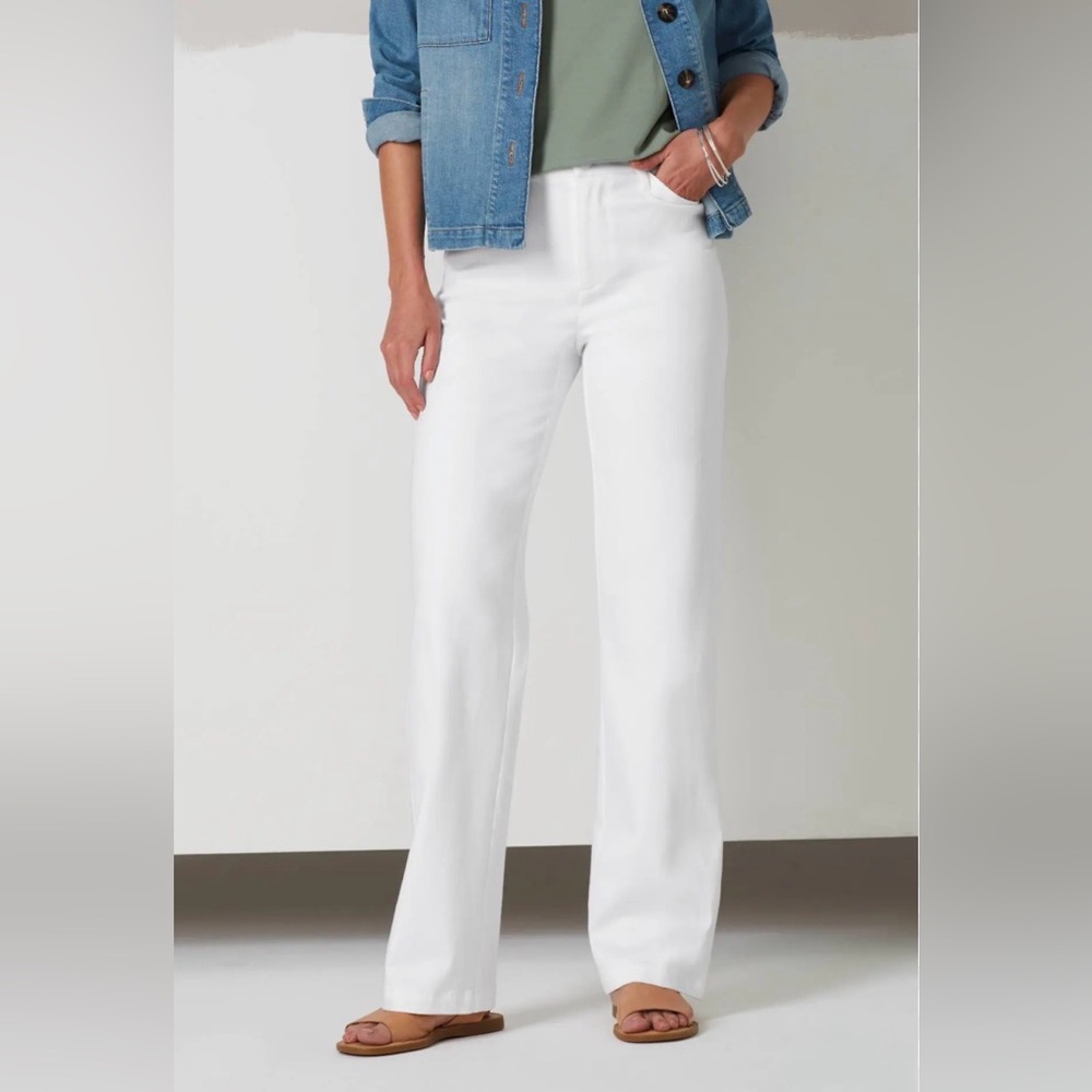 J. Jill - Wide Leg White High Rise Pants - Size 6